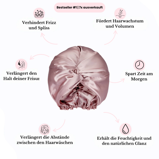 Deluxe Seiden Schlafhaube "Klassisch"