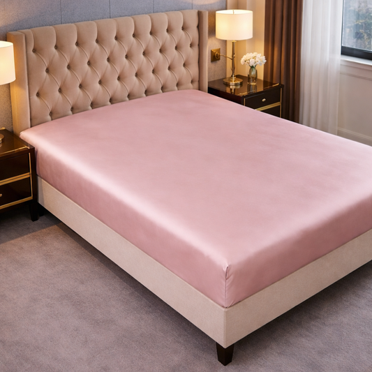 25 Momme nahtloses Premium Seide Spannbettlaken