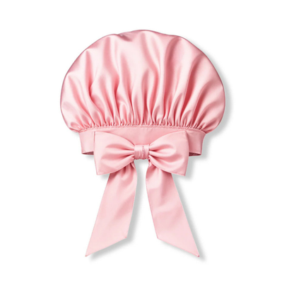 Doppellagige Seiden Schlafhaube "Schleife"