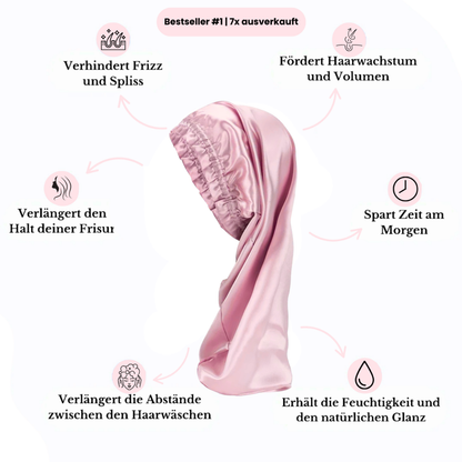 Deluxe Seiden Schlafhaube "Lang"