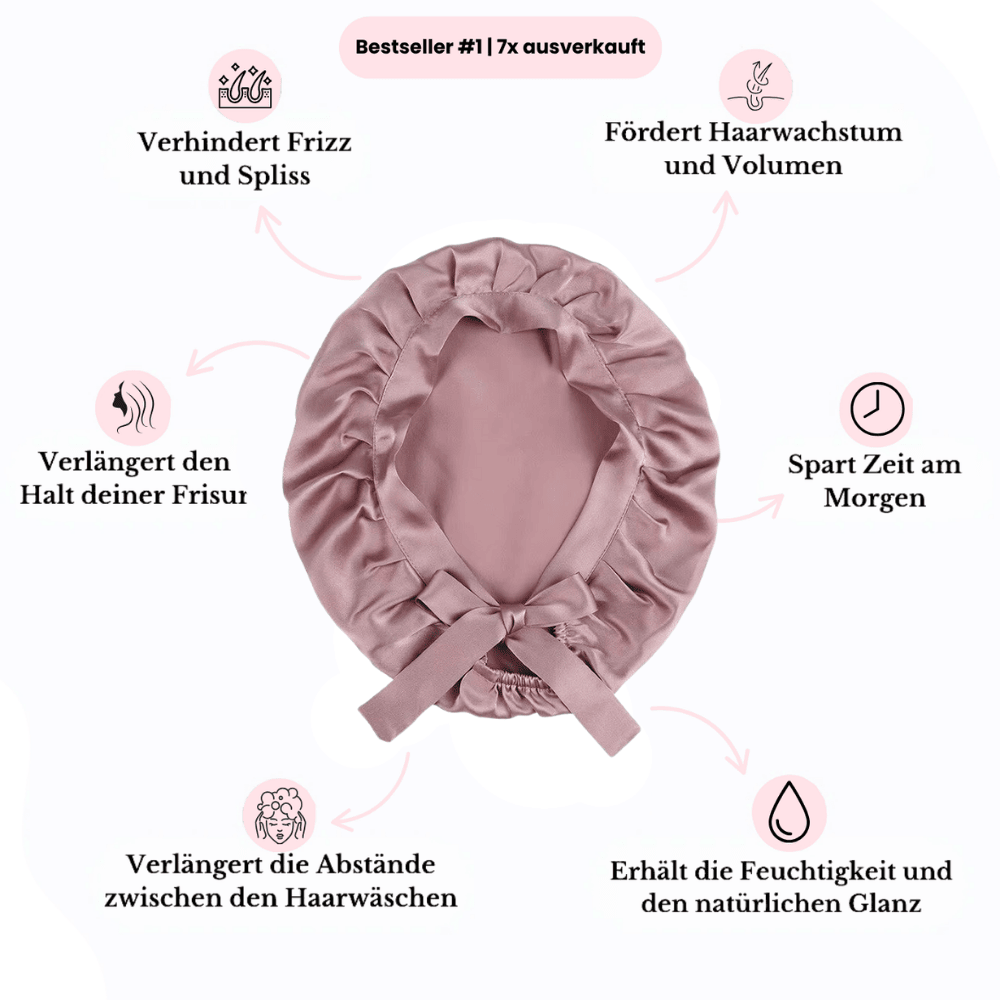 Deluxe Seiden Schlafhaube "Schleife"