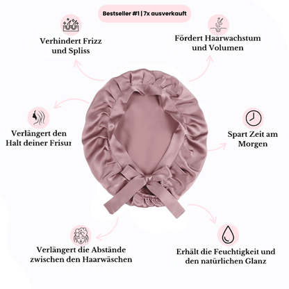 Deluxe Seiden Schlafhaube "Schleife"