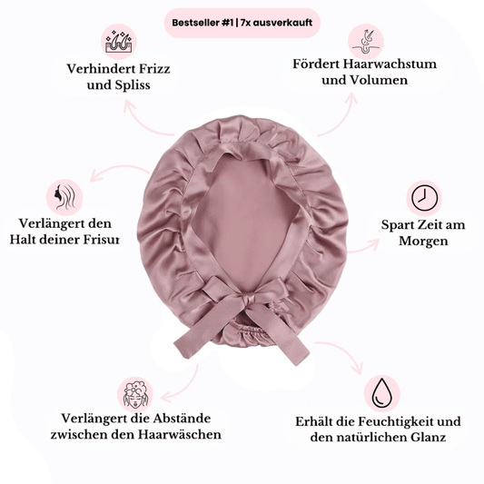 Deluxe Seiden Schlafhaube "Schleife"