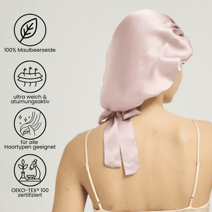 Deluxe Seiden Schlafhaube "Schleife"